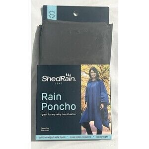 ShedRain Rain Poncho Charcoal Gray